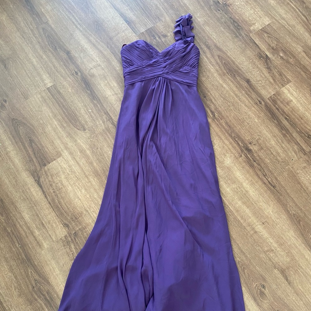 Purple bridesmaid dress long gown size 8